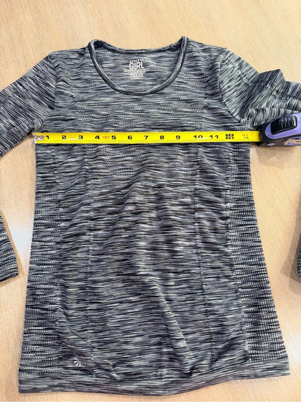 Athleta girl L/12 Sleeve Heathered Grey Active Top - Picture 5 of 8